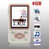 1.8 inch TFT screen 4GB MP4 Player with Speaker (White + Pink)