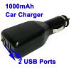 2 Ports USB In-car Charger (1000mAh)