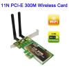 802.11N PCI-E 300M PC Wireless WIFI Card + 2 Antenna
