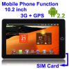 10.2 inch Touch Screen Android 2.2 Version aPad Style Mobile Phone 