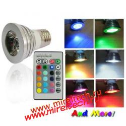 LED Color Changing Light Bulb with Wireless Remote