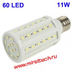 11W Day White 60 LED Corn Light Bulb, Base Type: E27