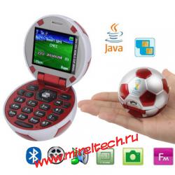 Football Style, JAVA Bluetooth FM function Clamshell Design Mobile Phone
