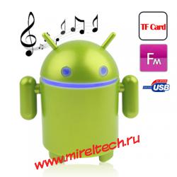 Android Robot Mini Speaker, Support FM Radio