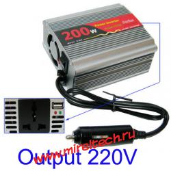 Преобразователь напряжений c 12V на 220V (200Вт)