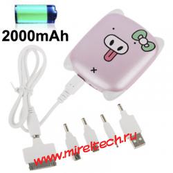 2000mAh в стиле поросенка портативный блок питания