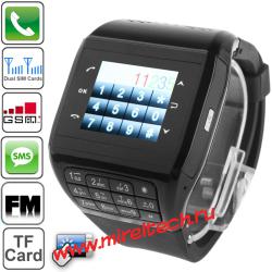 Q8 Часы телефон с Bluetooth / FM-радио, 1.3-дюймовый сенсорный TFT-экран