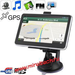 Автомобильный GPS-навигатор с 5.0 дюймовым TFT сенсорным экраном