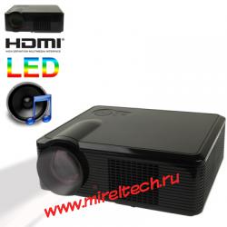 Видео проектор с пультом управления, поддержка  HDMI / VGA / TV / S-Video Input