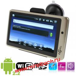 7.0 inch TFT Touch Screen Android 2.2 Version Car GPS Navigator, Support WIFI