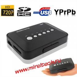 720P HD Media Player, поддержка SD / MMC / USB Flash Disk